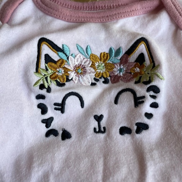 Gerber One piece Bodysuit 6 pc Bundle Short long‎ Sleeve Baby Girl knit headband - Picture 7 of 9